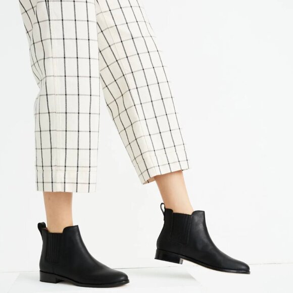 MADEWELL Size 6.5 The Ainsley Chelsea Boot Black Leather - Picture 11 of 11